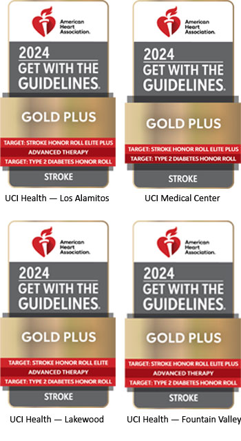 get with the guidelines badges for uci health lakewood uci health fountain valley uci health los alamitos uci medical center
