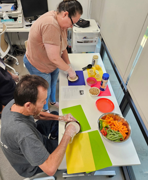 participants in the uci health diabetes group medical visits at uci health family health center in anaheim learn to make healthy hummus with garbanzo beans and lemons