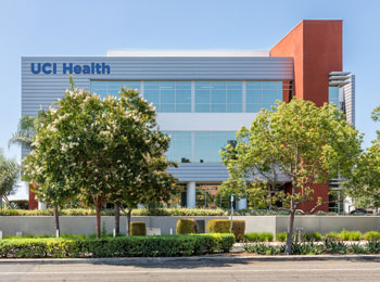 the exterior of uci health brea outpatient center on a clear sunny day; the center opened on Jan. 27 2026