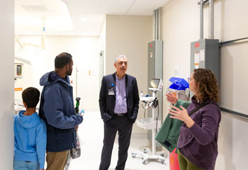 uci health radiology chief dr. vahid yaghmai speaks to attendees at the uci health irvine community open house on september 19