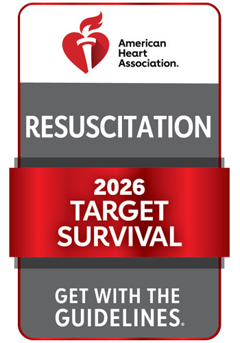 american heart association/american stroke association get with the guidelines resuscitation target: survival badge for uci health orange