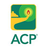 american college of physician acp hospitalist logo ACP letters with graphic of lit oil lamp