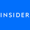 Insider logo blue background white letters