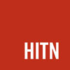 healthcare it news abbreviation in white letters on red background
