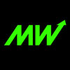 marketwatch initials in green letters on black background