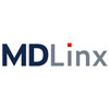 Blue MD letters Gray Linx letters with red dot over i mdlinx logo