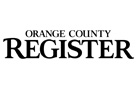 Orange County Register black words on white background