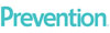 Prevention logo light blue letters on white background
