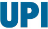 United press international wordmark in blue capital letters saying UPI
