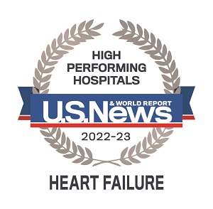 US News High Performing Hospitals heart failure 2022