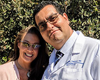 Grateful patient Lori Francisconi with UCI Health surgeon Dr. Ramy Yaacoub