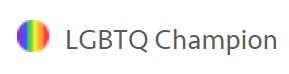 LGBTQ champion button