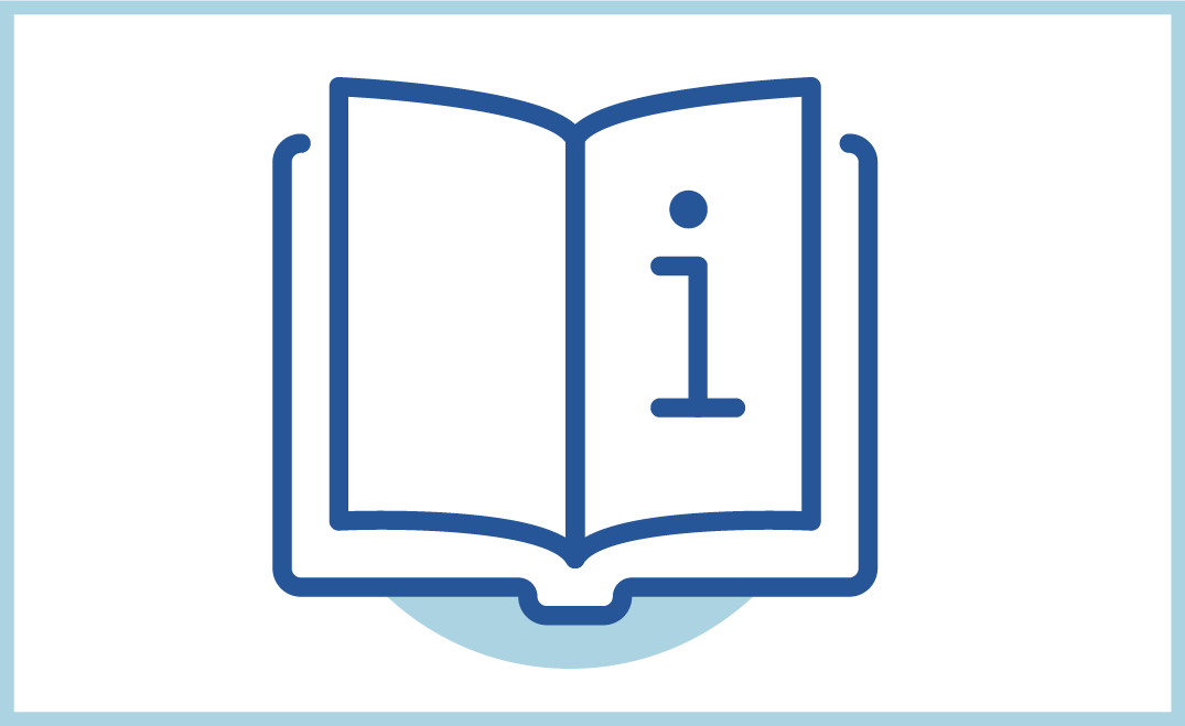 an icon of an open information book