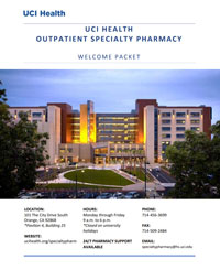 specialty outpatient pharmacy welcome packet cover
