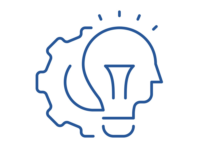 brain and cog icon