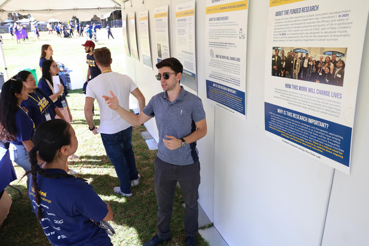 participants in the 2025 uc irvine anti-cancer challenge learn about how the event supports innovative cancer research and has raised millions to support it