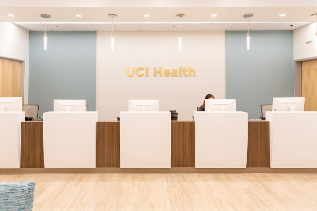 UCI Health Costa Mesa reception desk front view