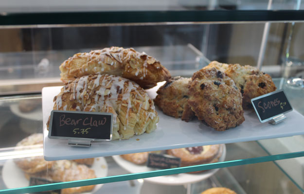 bear claws and scones on display at the opening of the tony and daisy fan family cafe at the uci health chao family cancer center and ambulatory care building in Irvine