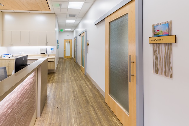 UCI Health Newport Beach hallway exam rooms