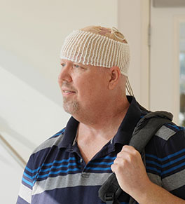 Lorin Jensen after receiving life saving treatment