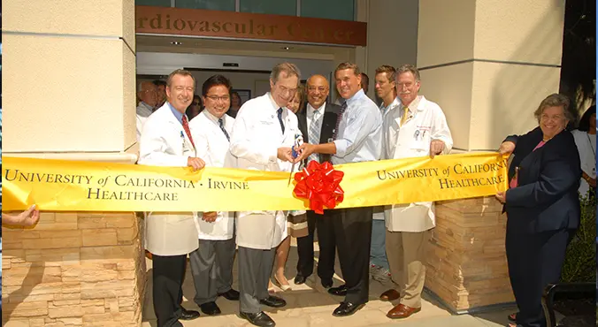 A ribbon cutting celebrates the opening of the Cardiovascular Center in 2009