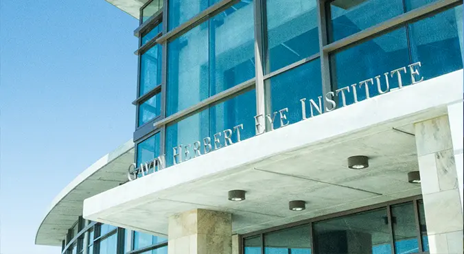 An exterior view of the Gavin Herbert Eye Institute in 2013