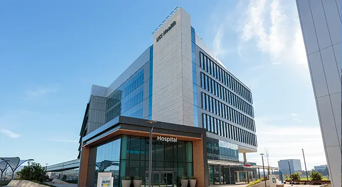The exterior of UCI Health Irvine in 2026