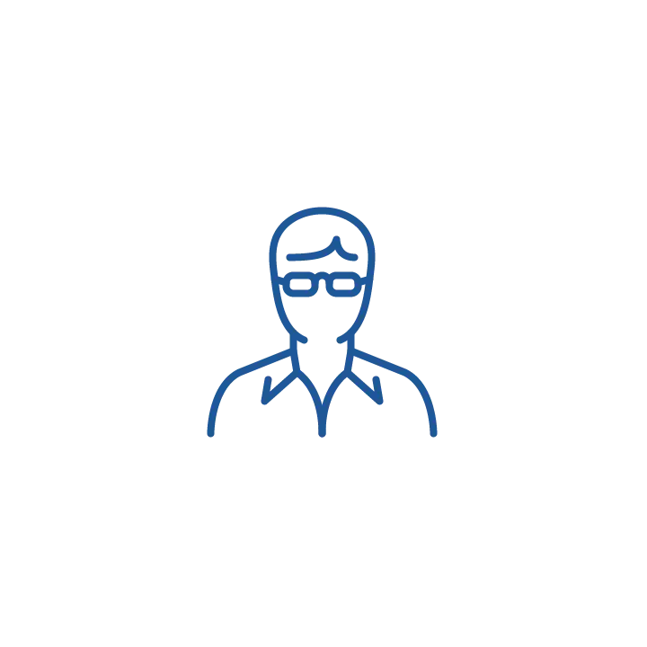 Person wearing glasses icon