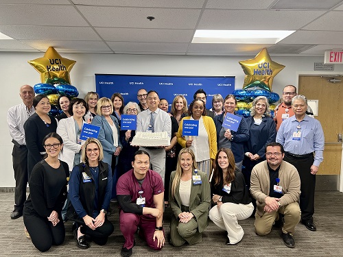 Placentia Linda coworkers celebrating