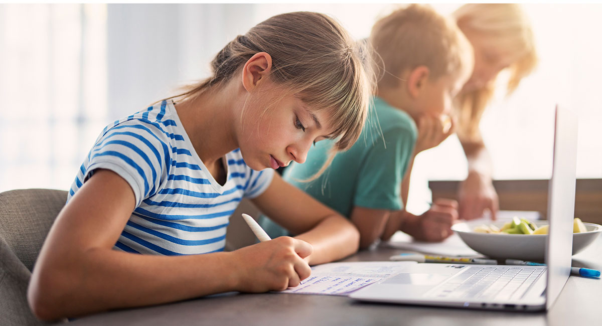 Students doing Homework